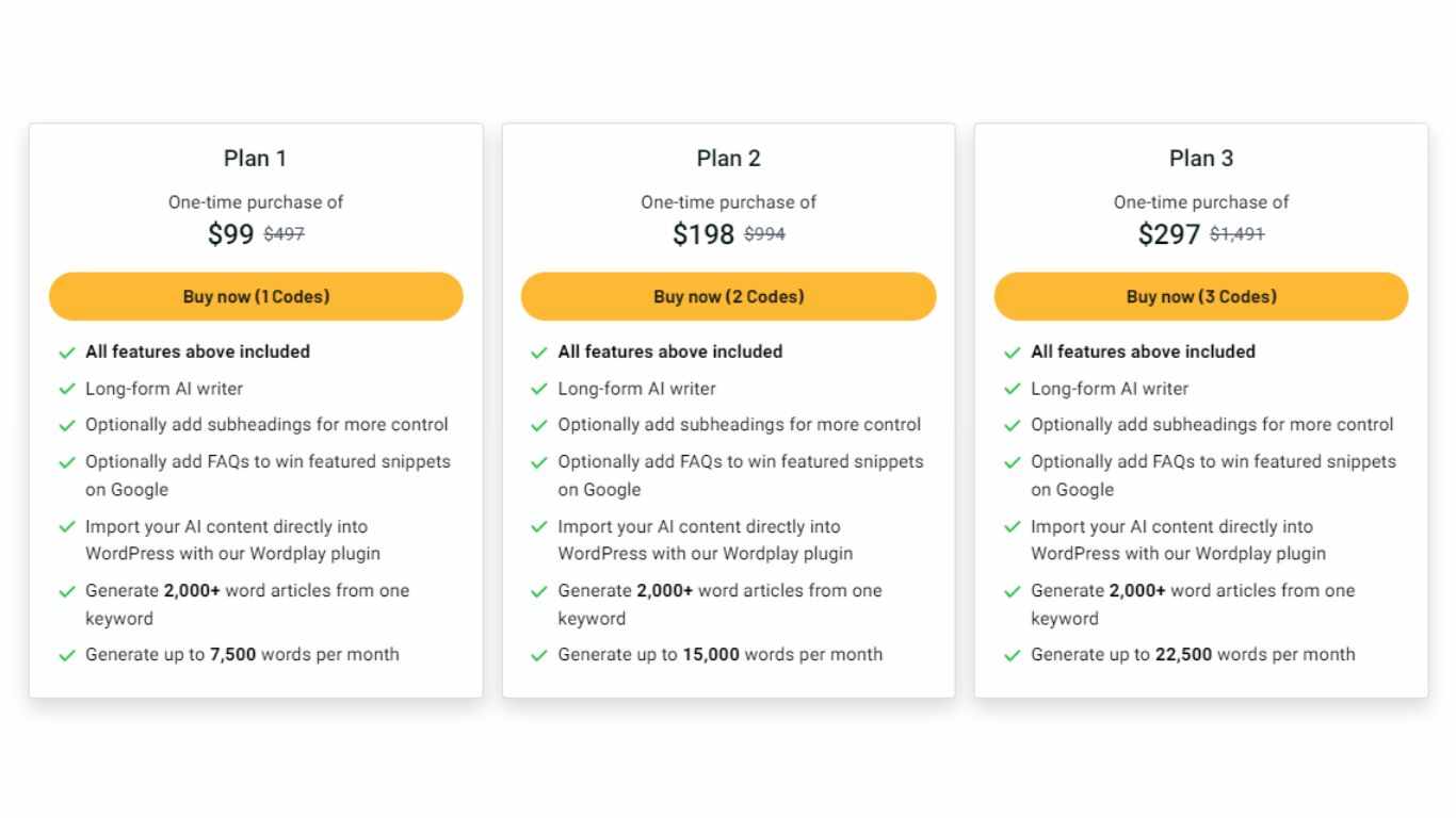 wordplay pricing plan